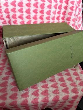 Gucci Olive Green Embossed Logo Shoe Box